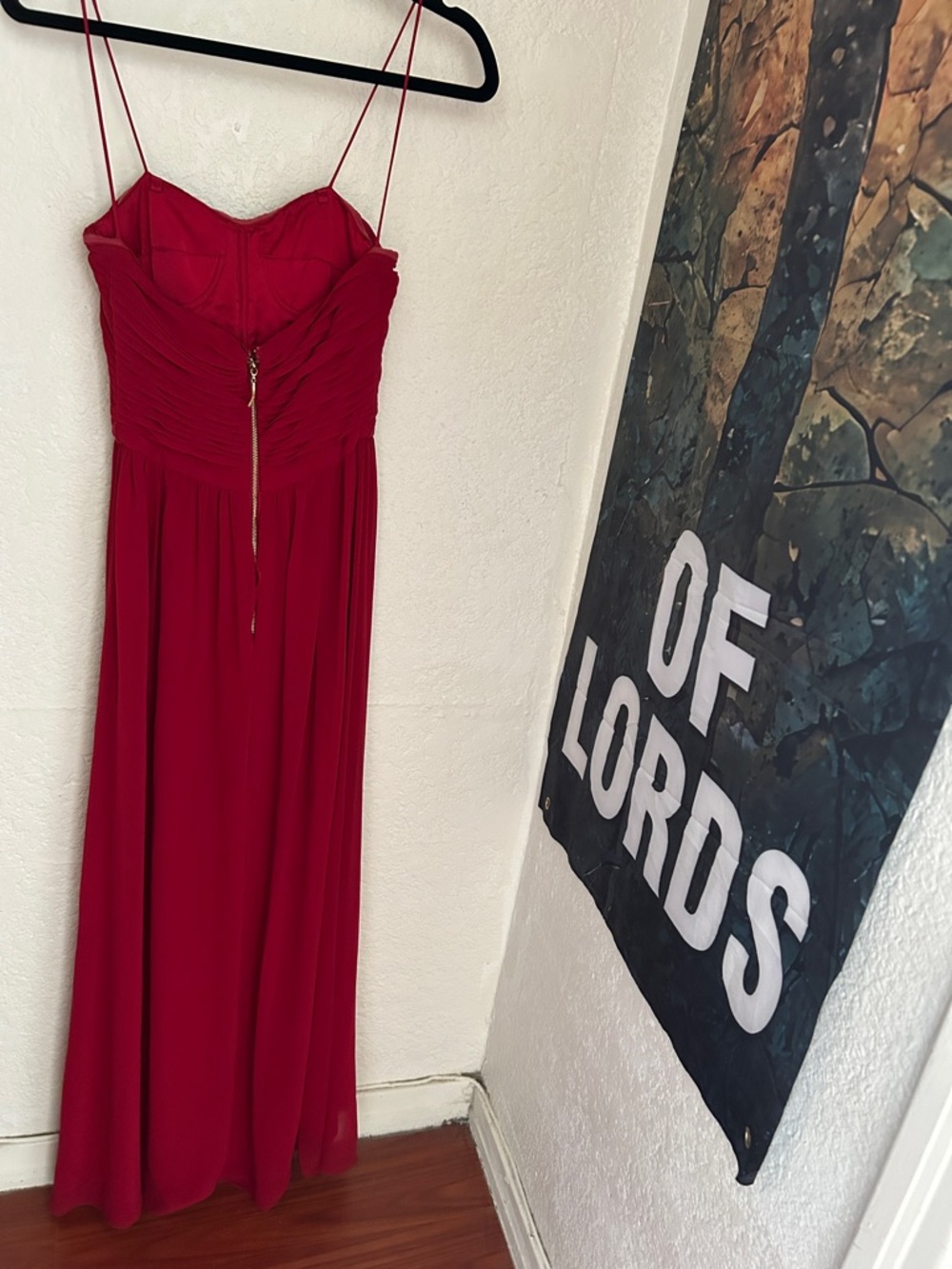 ERIN by Erin Fetherston Red Spaghetti Strap Maxi Dress - Picture 4 of 5